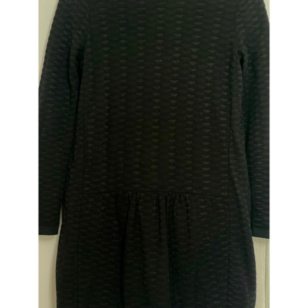 VALENTINO MISSONI BLACK  OPEN STYLE KNIT‎ SHIFT MINI DRESS LONG SLEEVE EU 42 - Picture 3 of 11